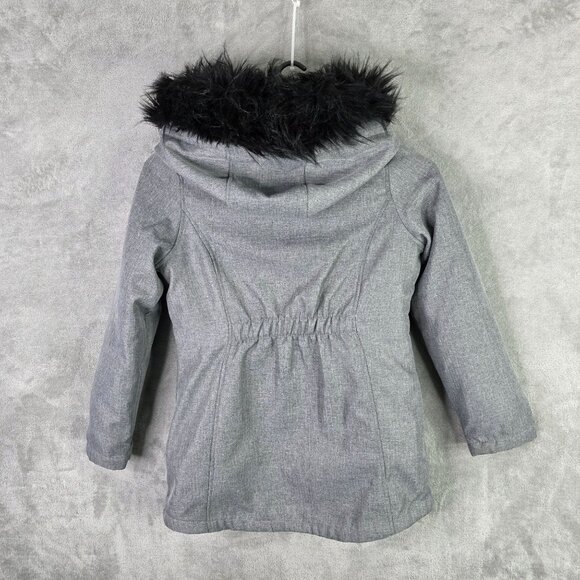 Womens Magellan Gray & Black Hooded Parka Jacket w/ Black Quilted Inner Layer M - Picture 7 of 11